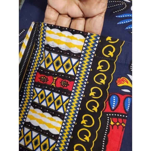 It Girl Women's African Print Cotton Sweetheart Neck Long Sleeve Blouse 2X - Picture 9 of 12